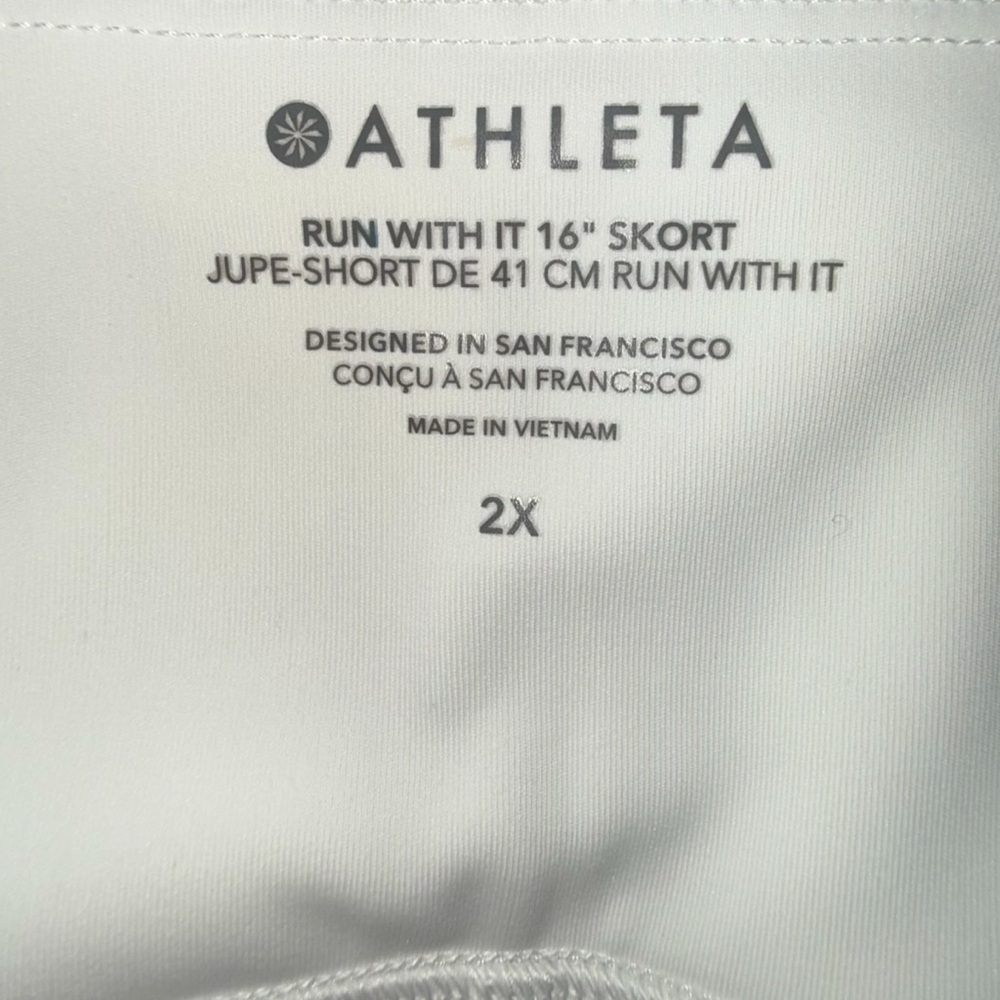 ATHLETA Run With It Skort - White 2X - Picture 6 of 7